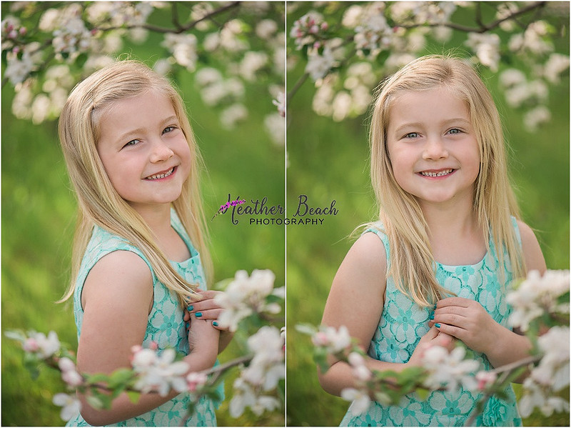 Sun Prairie child photographer, Madison child photographer, spring blossoms, teepee, swing
