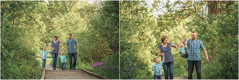 Family of 4, Sun Prairie family photographer, Sun Prairie portrait photographer, Sun Prairie child photographer, siblings, boardwalk, golden light photo session