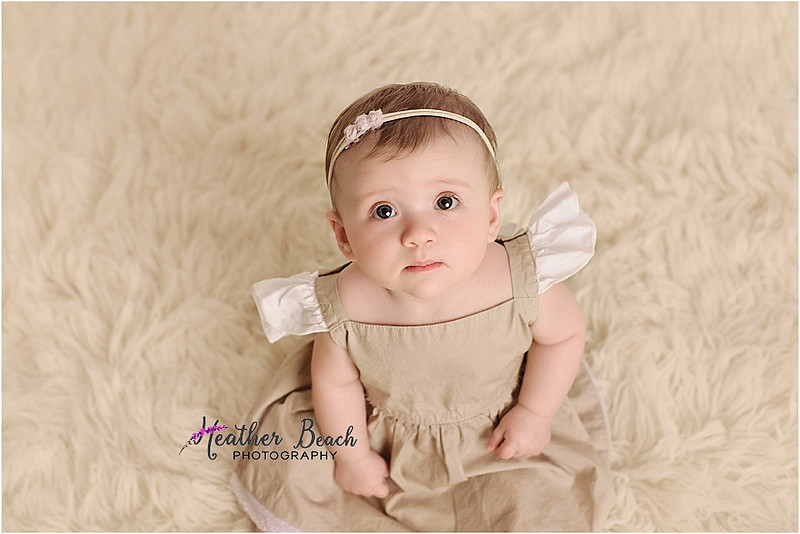 6 month, studio, Sun Prairie baby photographer, Sun Prairie portrait photographer, Madison baby photographer, fur, happy baby