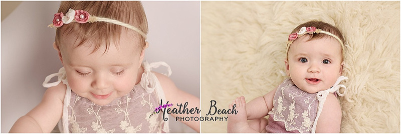 6 month, studio, Sun Prairie baby photographer, Sun Prairie portrait photographer, Madison baby photographer, fur, happy baby