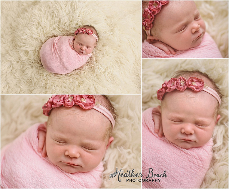 Baby girl, three girls, sisters, newborn with family, Sun Prairie newborn photographer, newborn photography, Sun Prairie portrait photographer, Madison newborn photographer, baby in pink